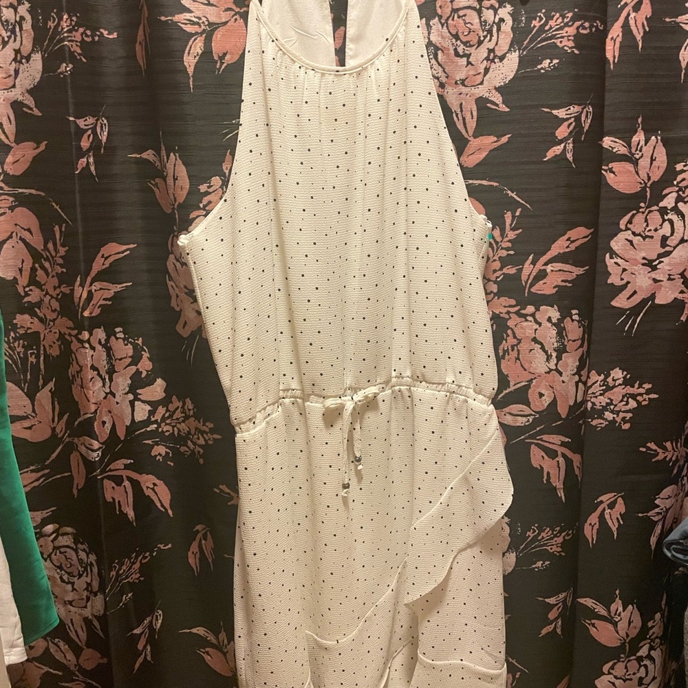 Shilla Dress Elegant White Polka Dot